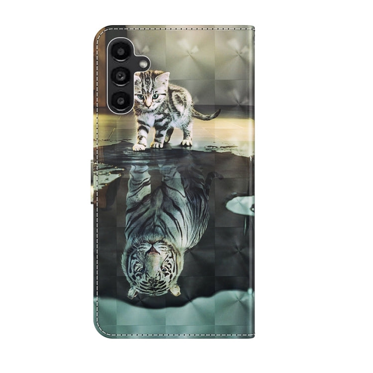 Samsung Galaxy A05s 3D Painting Pattern Flip Leather Phone Case showcasing vibrant design and functional features.