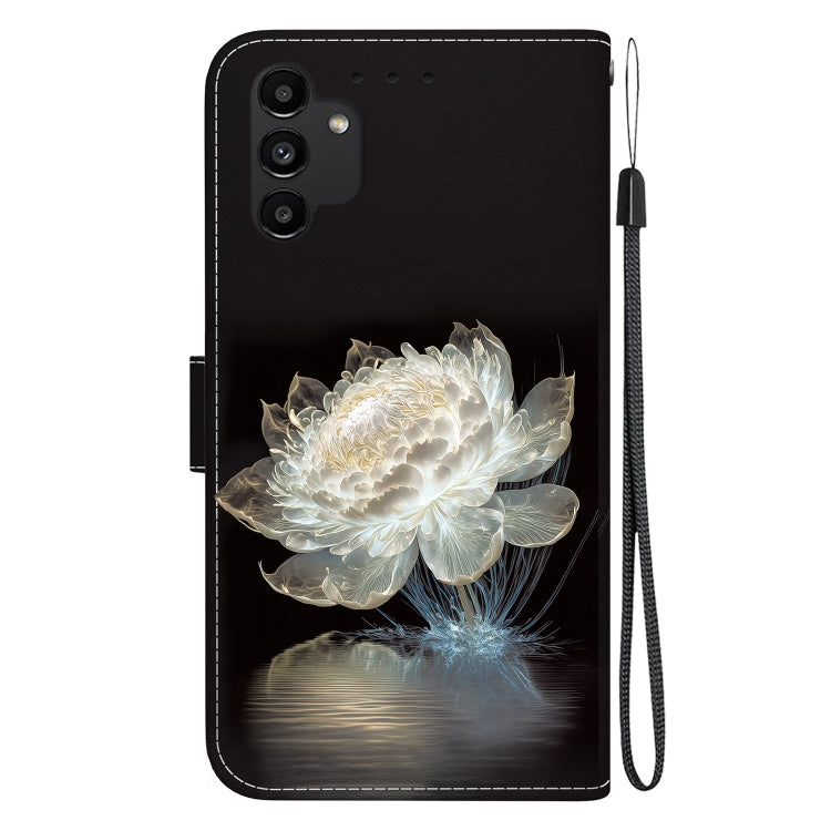 Samsung Galaxy A13 4G leather case with crystal texture design, featuring card slots and kickstand functionality.