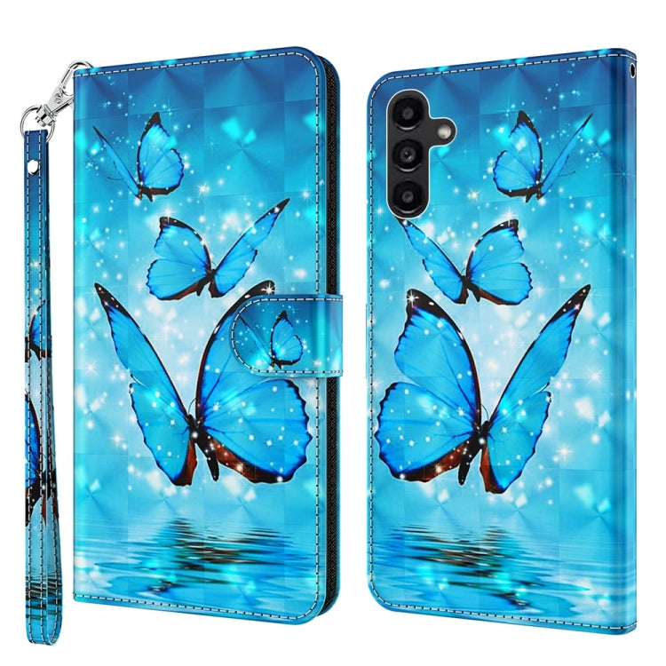 Samsung Galaxy A15 3D Painting Pattern Flip Leather Phone Case showcasing vibrant design and protective features.