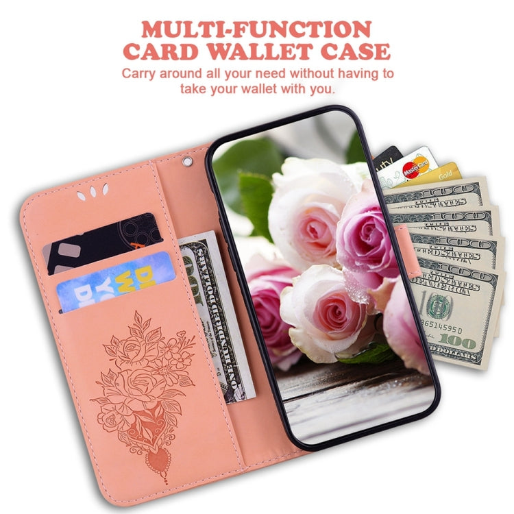 Butterfly Rose Embossed Leather Phone Case for Samsung Galaxy A15, showcasing its elegant design and practical features.