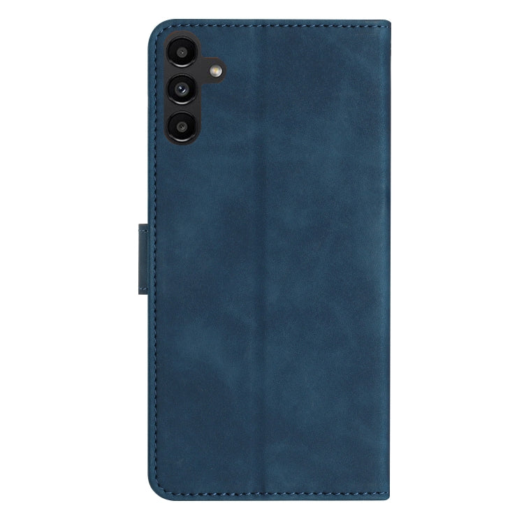 Stylish Seven Butterflies embossed leather phone case for Samsung Galaxy A15, showcasing its elegant design and functional features.