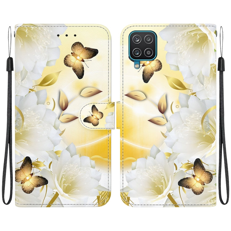 Samsung Galaxy A22 4G leather case with crystal texture design, featuring card slots and kickstand functionality.