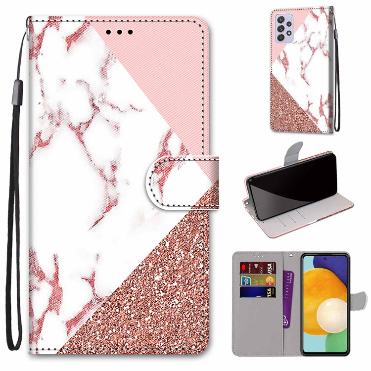 Samsung Galaxy A33 5G case featuring a coloured drawing cross texture, showcasing its stylish design and functional features.
