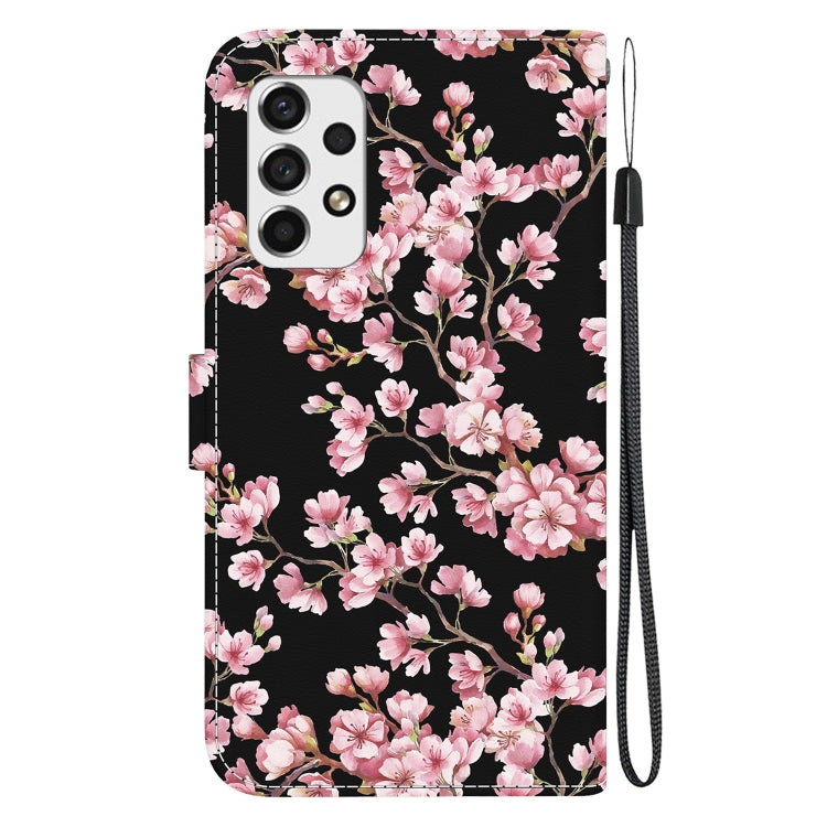 Samsung Galaxy A33 5G leather case with crystal texture design, featuring card slots and kickstand functionality.