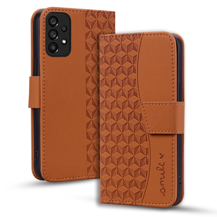 For Samsung Galaxy A33 5G Diamond Buckle Leather Phone Case showcasing its stylish design and functional features.