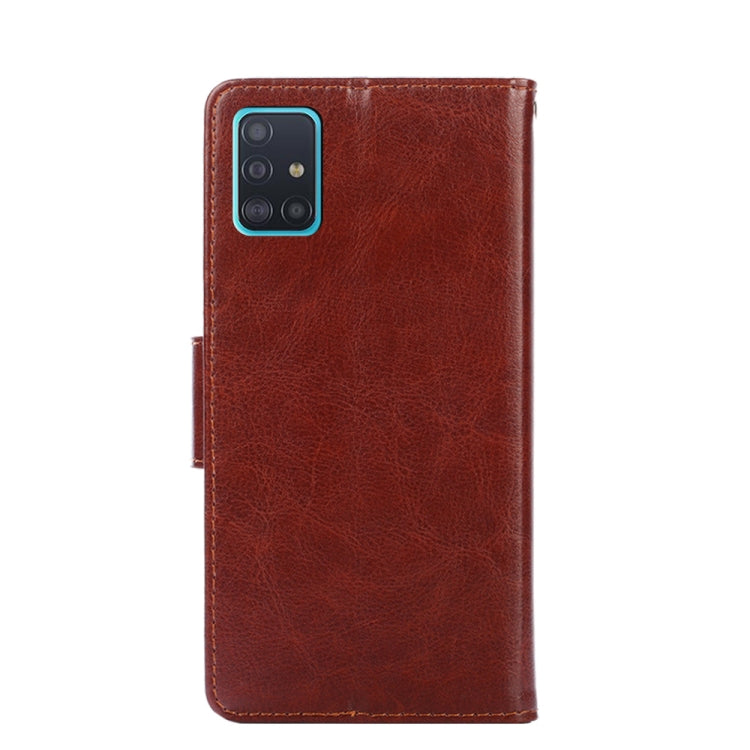 For Samsung Galaxy A51 4G Crystal Texture Horizontal Flip Leather Case showcasing its stylish design and functional features.