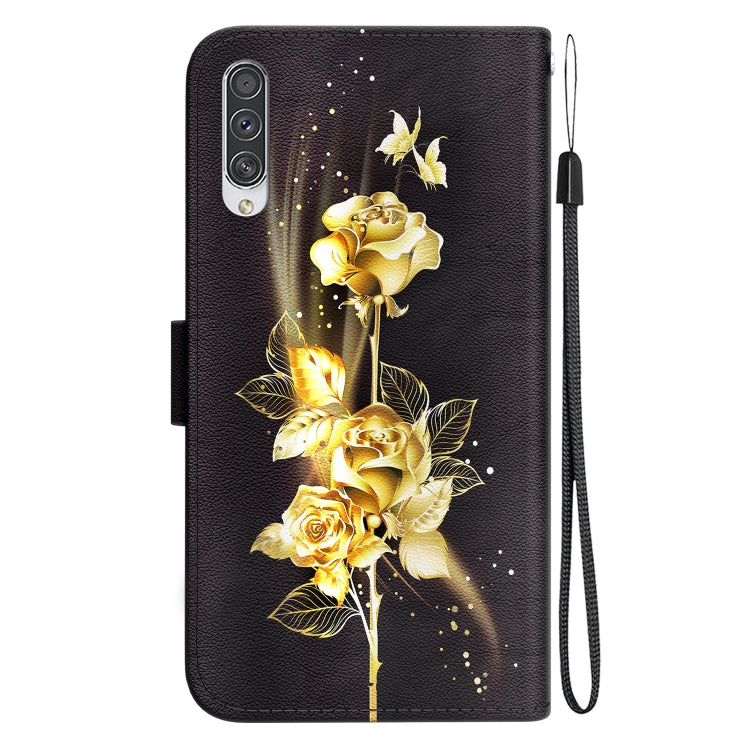 Crystal texture colored drawing leather case for Samsung Galaxy A70 and A70s, showcasing its stylish design and functional features.