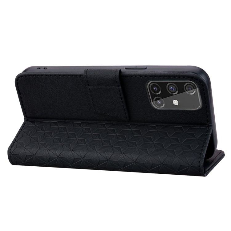Stylish diamond buckle leather phone case for Samsung Galaxy A71 4G, showcasing its durable design and wallet functionality.