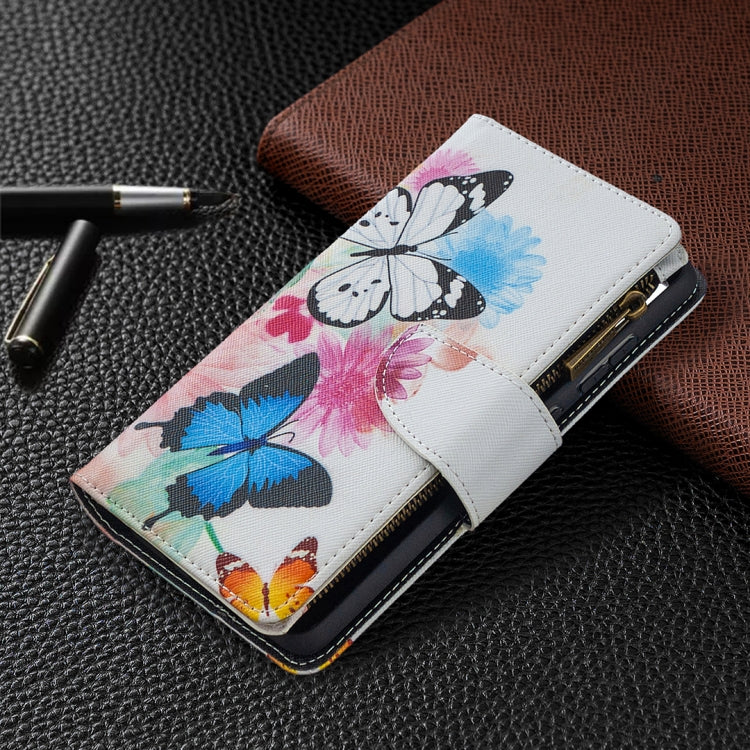 Samsung Galaxy S20 FE 5G case with colored drawing pattern and zipper design, showcasing its stylish and functional features.