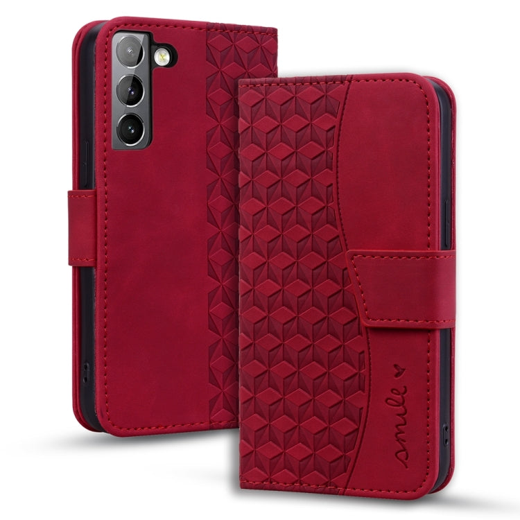 For Samsung Galaxy S21 FE 5G Diamond Buckle Leather Phone Case showcasing its elegant design and functional features.