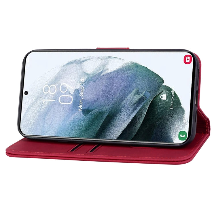 For Samsung Galaxy S21 FE 5G Diamond Buckle Leather Phone Case showcasing its elegant design and functional features.