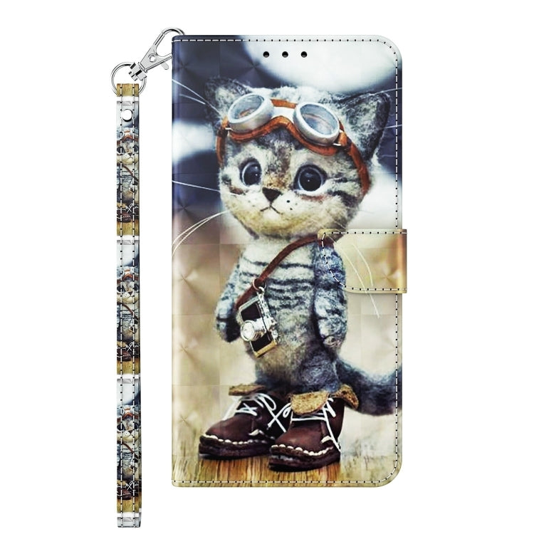 3D painted leather phone case for Samsung Galaxy S24+ 5G featuring a naughty cat design, showcasing durability and style.