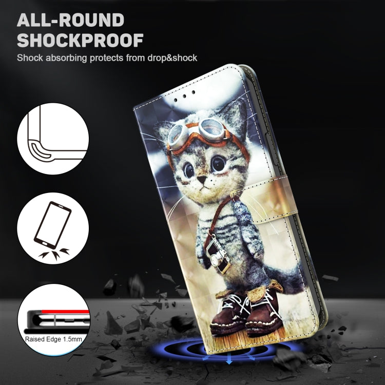 3D painted leather phone case for Samsung Galaxy S24+ 5G featuring a naughty cat design, showcasing durability and style.
