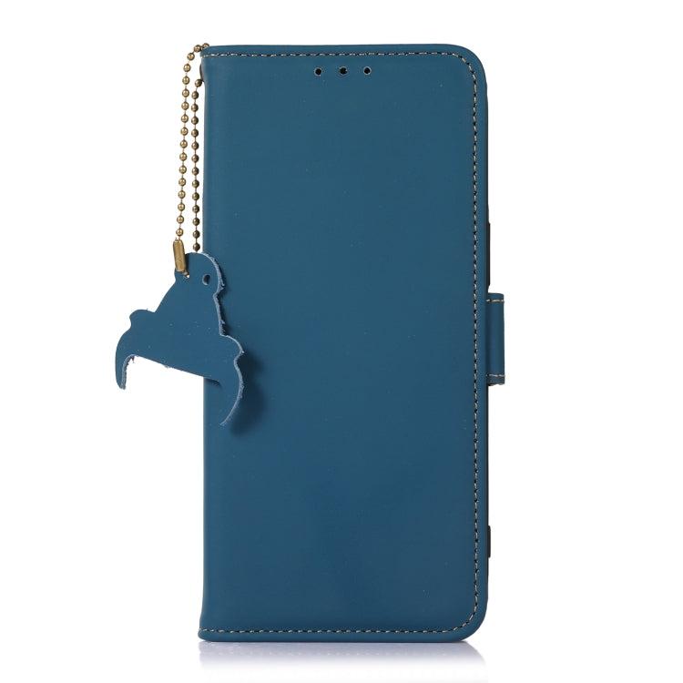 Genuine leather magnetic RFID phone case for Samsung Galaxy S24 5G, showcasing its sleek design and premium quality.