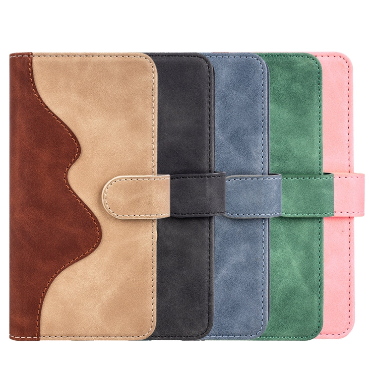 Stitching Horizontal Flip Leather Phone Case for Samsung Galaxy S24 5G, showcasing its durable PU and TPU material with card slot functionality.