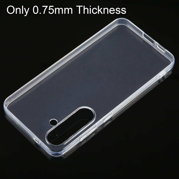 Ultra-thin transparent TPU phone case for Samsung Galaxy S24, showcasing its sleek design and protective features.