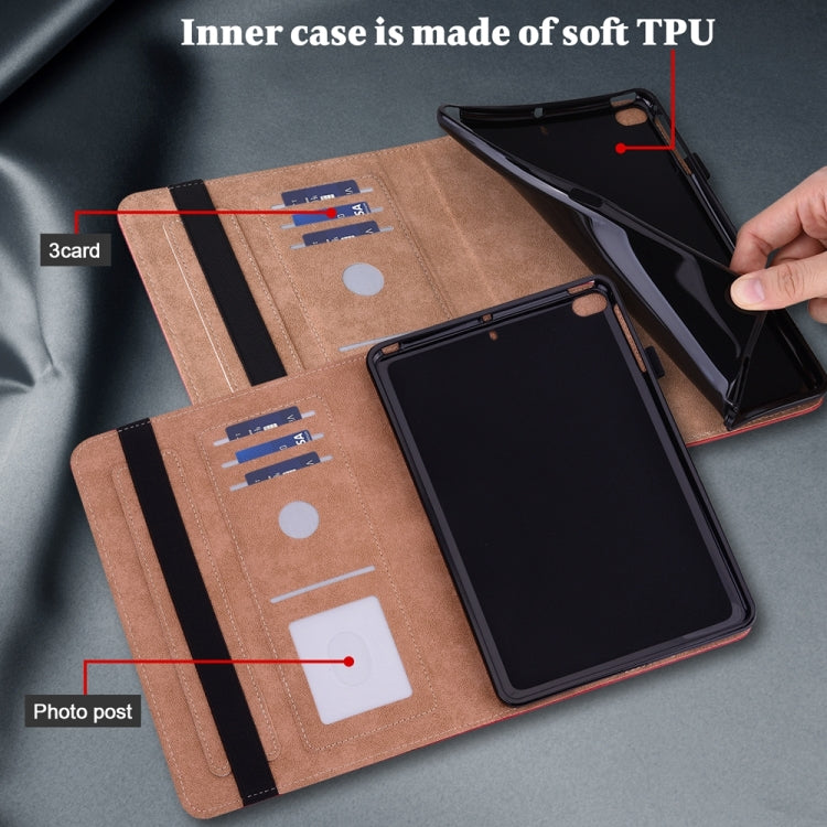 Solid Color Stripe Embossed Case for Samsung Galaxy Tab S7/S8/S9/S9 FE, showcasing its durable PU and TPU material with a stylish design.