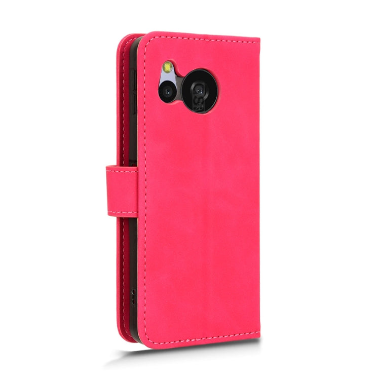 Rose magnetic flip leather phone case for Sharp Aquos Sense8, showcasing card slots and a stylish design.