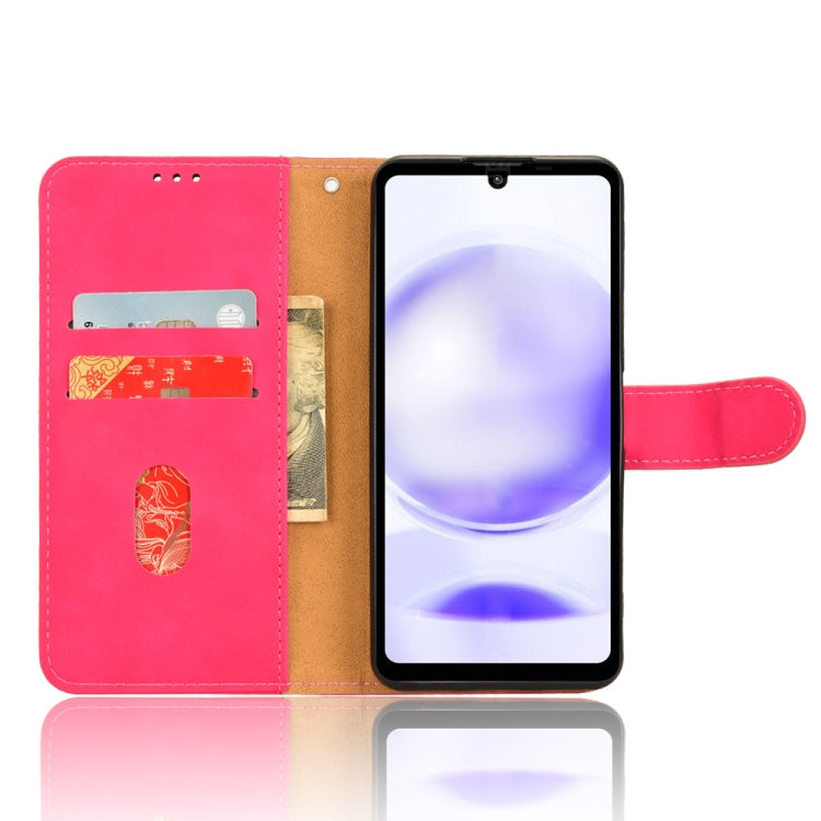 Rose magnetic flip leather phone case for Sharp Aquos Sense8, showcasing card slots and a stylish design.