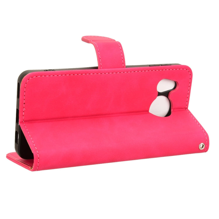 Rose magnetic flip leather phone case for Sharp Aquos Sense8, showcasing card slots and a stylish design.