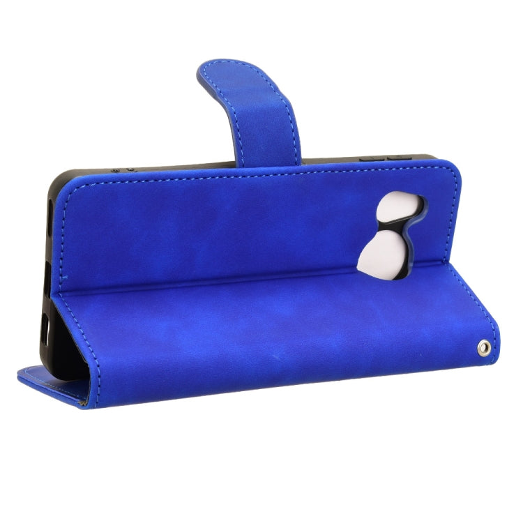 For Sharp Aquos Sense8 magnetic flip leather phone case in black, showcasing card slots and a sleek design.