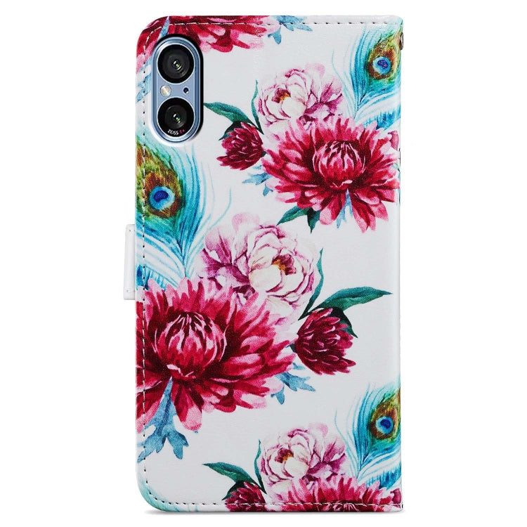 For Sony Xperia 5 V Painted Pattern Horizontal Flip Leather Phone Case showcasing its stylish design and functional features.