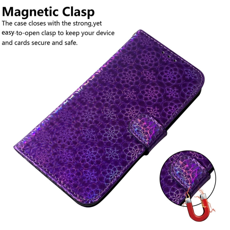 Tecno Pova 5 Pro Colorful Magnetic Buckle Leather Phone Case with vibrant colors and functional design.