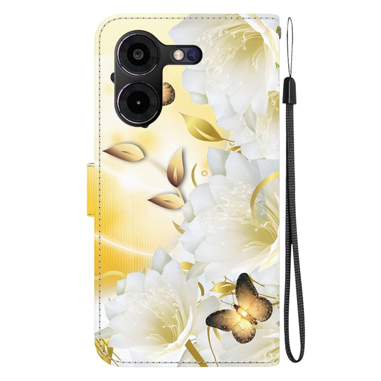 For Tecno Pova 5 Pro leather phone case with crystal texture design, featuring card slots and kickstand functionality.