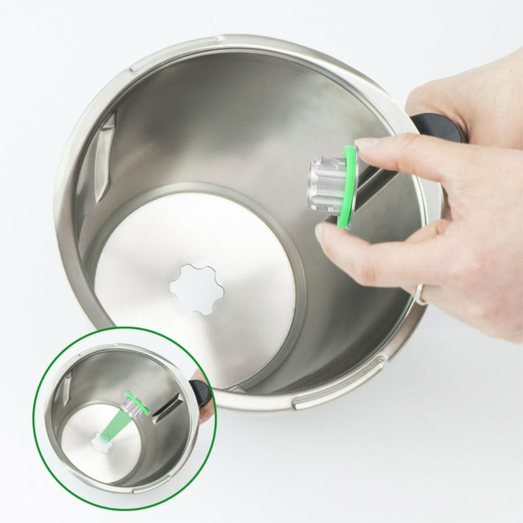 For Thermomix TM6 Mixer Cutter Head Cover, durable alloy and plastic replacement part for blending and mixing.