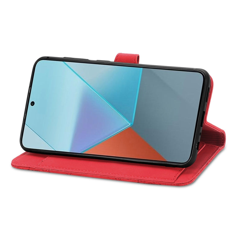 Stylish embossed flower zipper leather phone case for Xiaomi 13T and 13T Pro, showcasing its durable design and practical features.