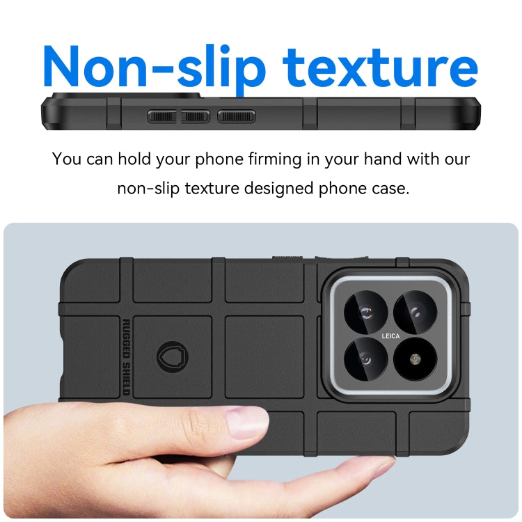 Black shockproof TPU phone case for Xiaomi 14, showcasing its sleek design and precise cut-outs.