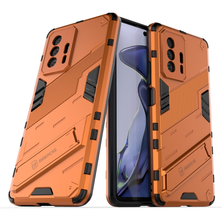 Xiaomi Mi 11T/11T Pro Punk Armor 2 in 1 PC + TPU Shockproof Case showcasing its durable design and invisible holder feature.