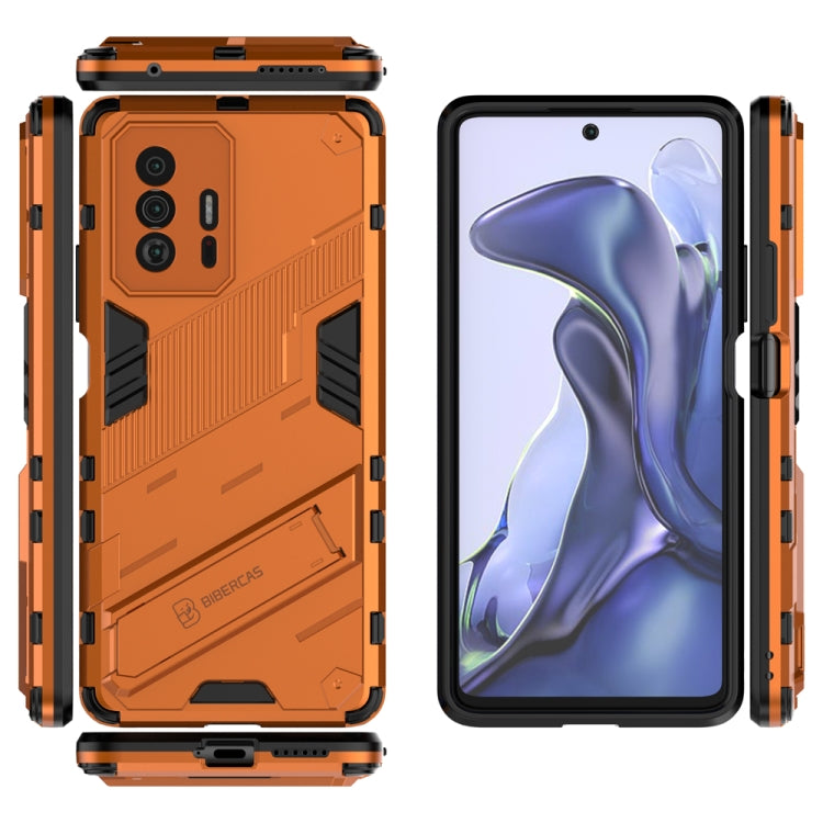 Xiaomi Mi 11T/11T Pro Punk Armor 2 in 1 PC + TPU Shockproof Case showcasing its durable design and invisible holder feature.