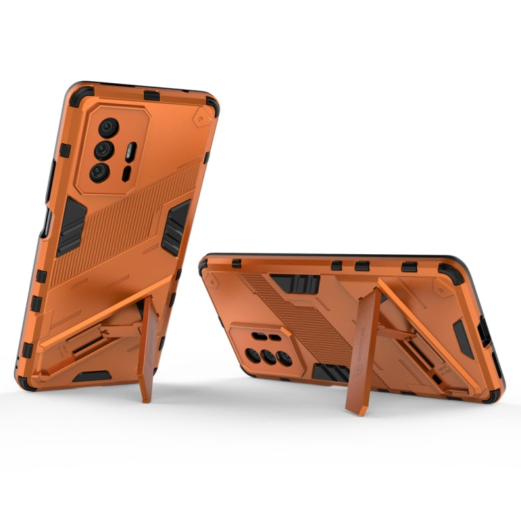 Xiaomi Mi 11T/11T Pro Punk Armor 2 in 1 PC + TPU Shockproof Case showcasing its durable design and invisible holder feature.