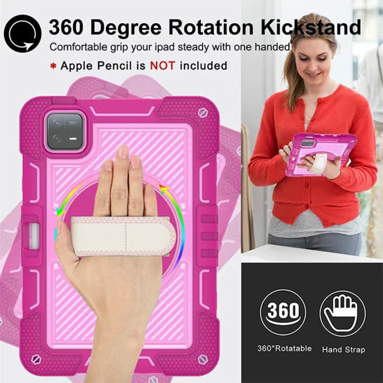 360 Degree Rotation Silicone Case for Xiaomi Pad 6, showcasing its durable design and stand functionality.