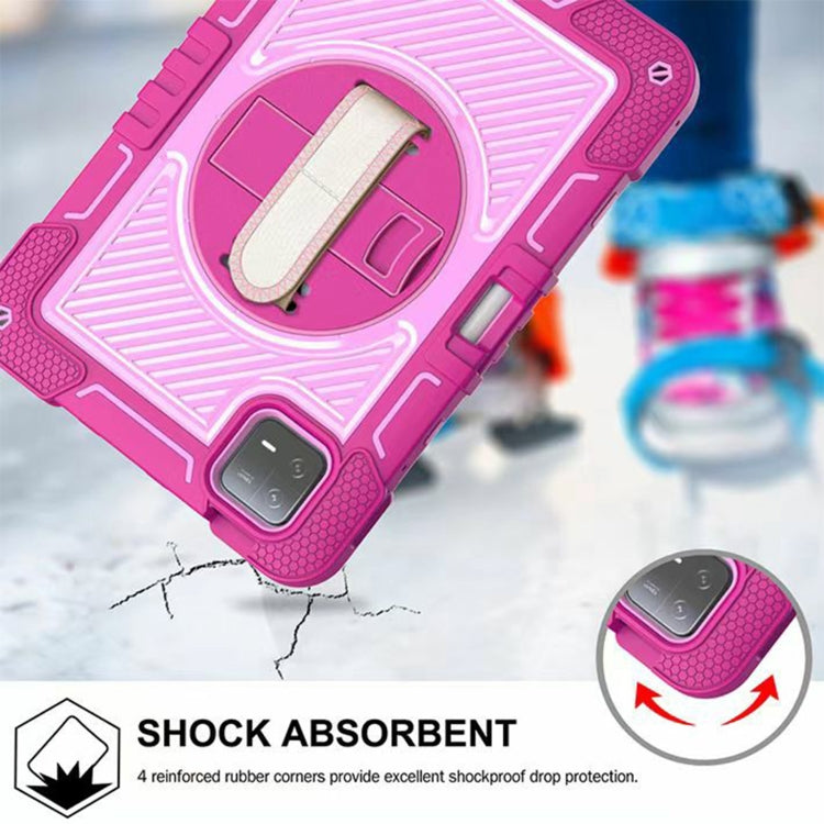 360 Degree Rotation Silicone Case for Xiaomi Pad 6, showcasing its durable design and stand functionality.