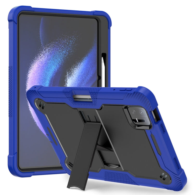 Shockproof Silicone Hybrid PC Tablet Case for Xiaomi Pad 6, featuring a durable design with a built-in kickstand.