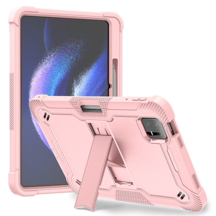 Xiaomi Pad 6 Shockproof Silicone Hybrid PC Tablet Case showcasing its durable design and built-in kickstand.