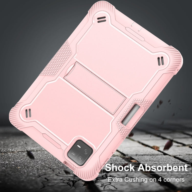 Xiaomi Pad 6 Shockproof Silicone Hybrid PC Tablet Case showcasing its durable design and built-in kickstand.