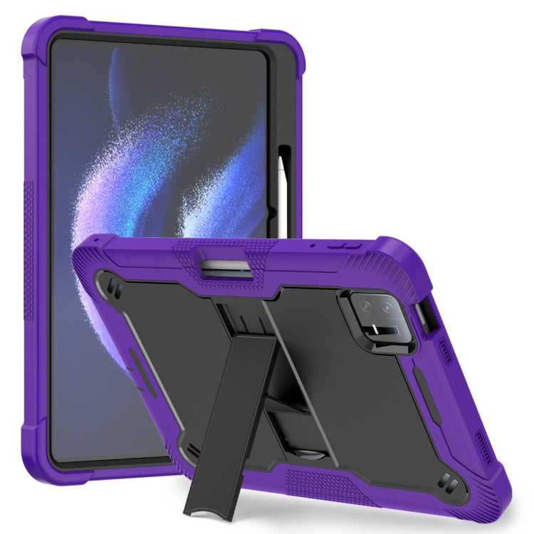 Xiaomi Pad 6 Shockproof Silicone Hybrid PC Tablet Case showcasing its durable design and built-in kickstand.