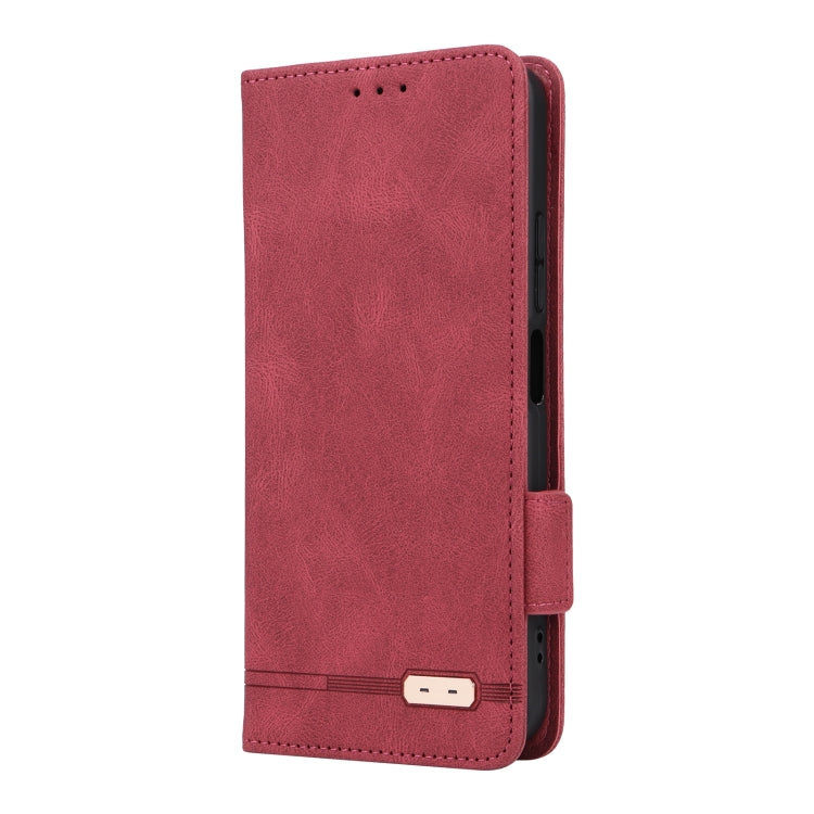 Magnetic clasp leather phone case for Xiaomi Redmi 12, showcasing its sleek design and card slot functionality.