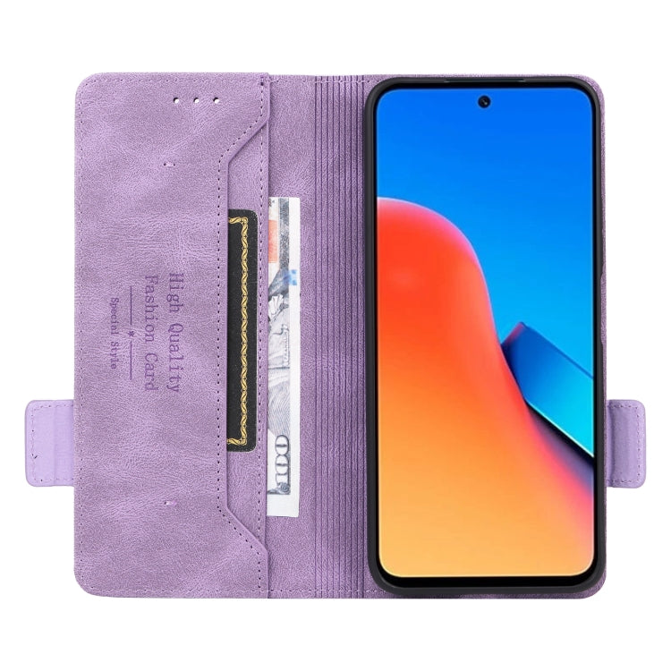 Magnetic clasp leather phone case for Xiaomi Redmi 12, showcasing its sleek design and card slot functionality.