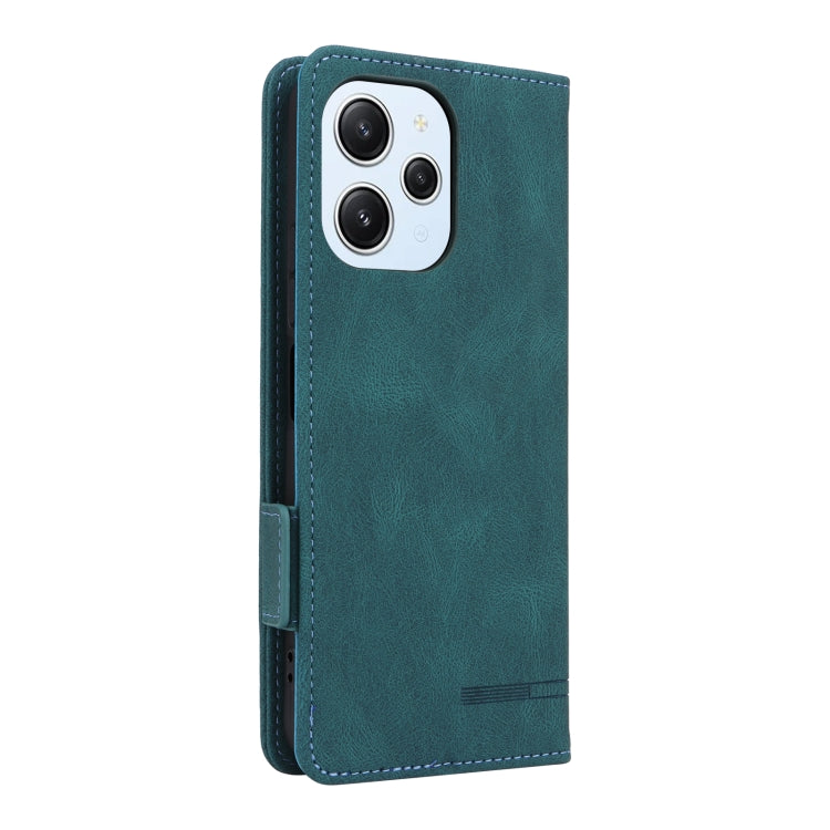 Magnetic clasp leather phone case for Xiaomi Redmi 12, showcasing its sleek design and card slot feature.