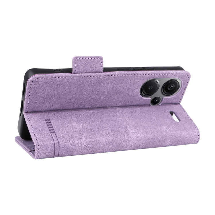 Xiaomi Redmi Note 13 Pro+ 5G Magnetic Clasp Leather Phone Case in black, showcasing its sleek design and functional features.