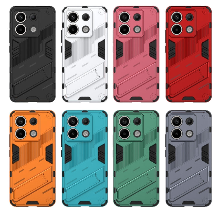 Xiaomi Redmi Note 13 Pro+ Punk Armor 2 in 1 PC + TPU Phone Case showcasing its durable design and precise cutouts.