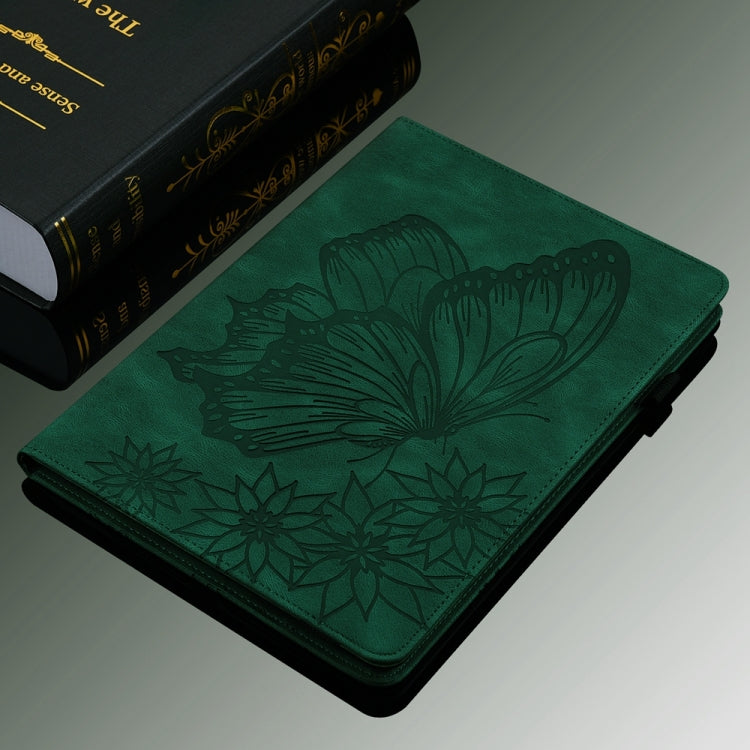 Big Butterfly Embossed Leather Tablet case for Xiaomi Redmi Pad SE, showcasing its stylish design and functional features.