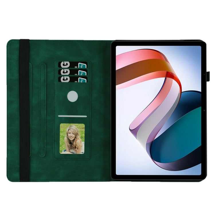 Big Butterfly Embossed Leather Tablet case for Xiaomi Redmi Pad SE, showcasing its stylish design and functional features.