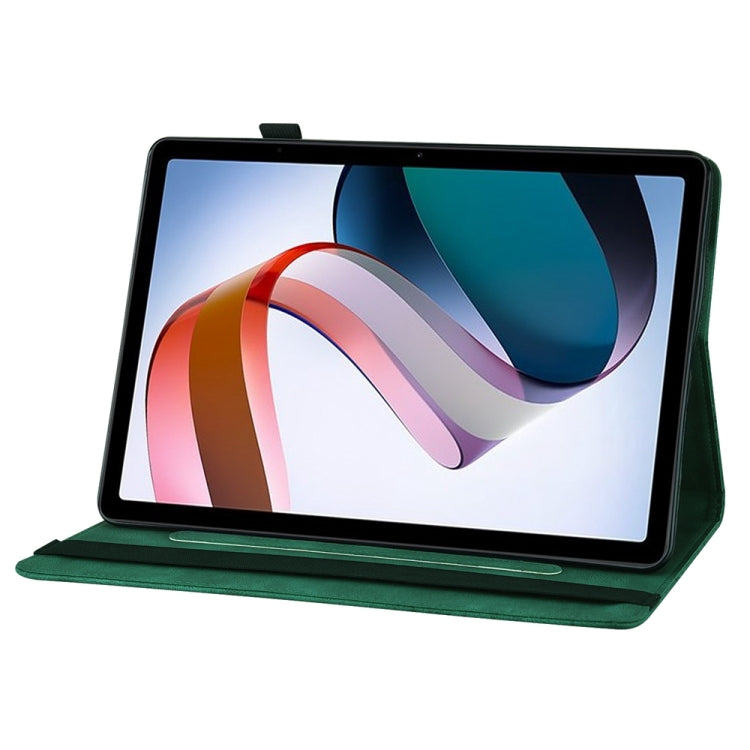 Big Butterfly Embossed Leather Tablet case for Xiaomi Redmi Pad SE, showcasing its stylish design and functional features.