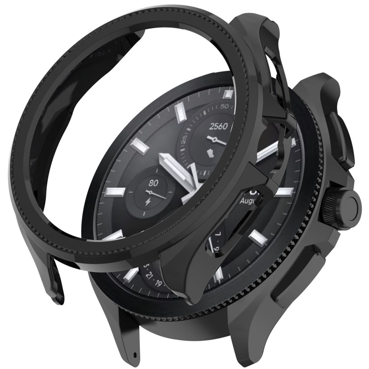 Black PC carved out case for Xiaomi Watch 2 Pro, providing protection and easy access to buttons.
