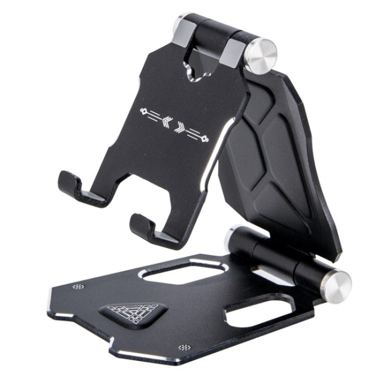 G52 Adjustable Bracket in sleek metal design, showcasing its compact size and adjustable features for mobile phones.